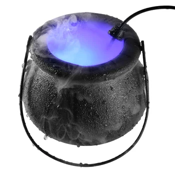 

Halloween Witch Pot Smoke Machine LED Humidifier Color Changing Creepy Decor Halloween Party DIY Scene Layout Prank Toy 2020