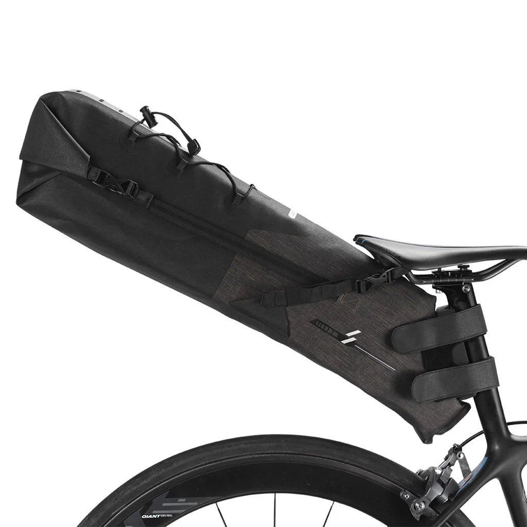 New High quality Bike Seat Saddle Bag, Bicycle Rear Tail Strap-On Pouch Large NEW Waterproof 12L High capacity Bike accessories