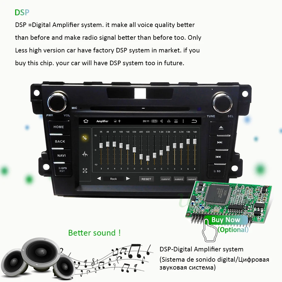 Discount 2 Din car dvd multimedia player 8 core 4G 64G Android 9.0 GPS Navigatio audio for mazda cx-7 CX 7 CX7 2008-2015 Car radio dsp FM 1