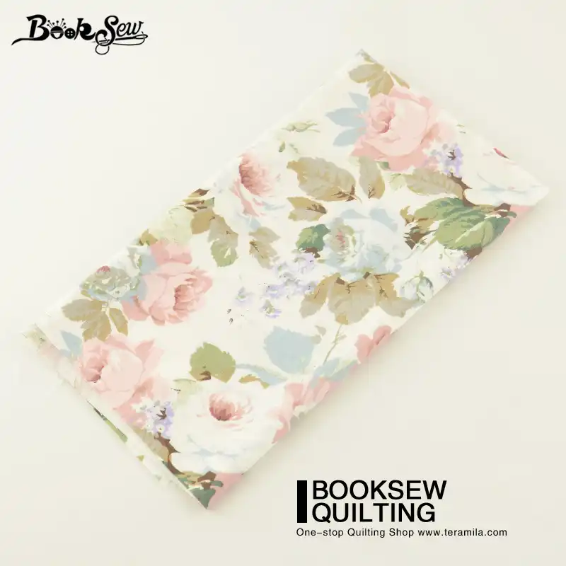 Booksew 100% хлопок саржевая белая ткань для квилтинга цветочный узор DIY Tecidos De пэчворк