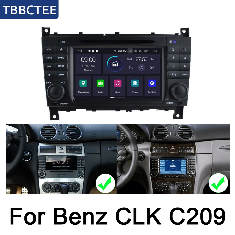 Для Mercedes Benz CLK Class C209 A209 2000~ 2010 NGT автомобильный Android-навигатор Naviation мультимедийная система Bluetooth радио wifi усилитель