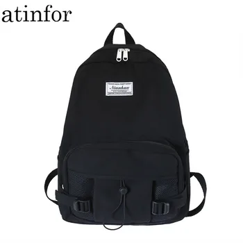 

atinfor Brand Women Casual Nylon Anti Theft Backpack Travel Large Capacity College Teenage Girl Schoolbag Female Mochilas