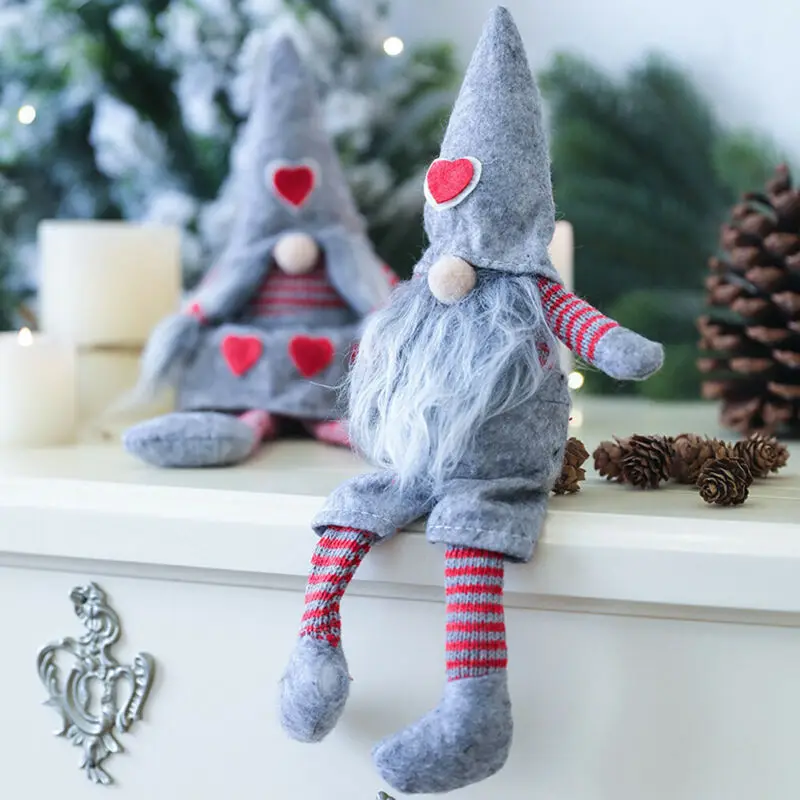 Новейшая популярная Рождественская длинная шапка шведский Санта гном плюшевые куклы украшения для рождественской елки Декор