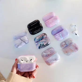 

Luxury Marble Protective Case Base for Airpods Airpods Pro Headphone Case Airpod Hard PC Charging Case Shell