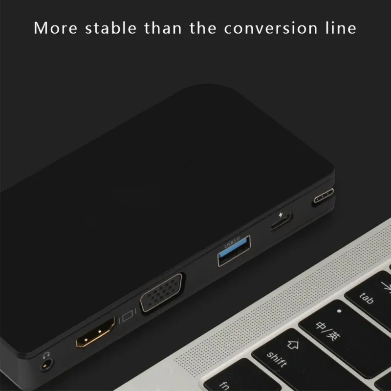 Высокоскоростной USB 3,0 Универсальный двойной дисплей док-станция Поддержка HDMI/VGA Ethernet и аудио разъем для ПК 0