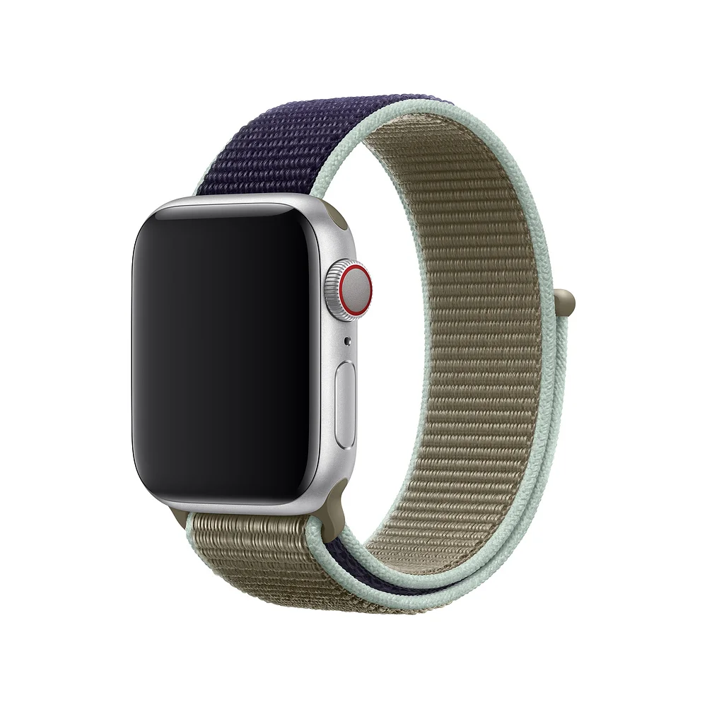 Спортивные петли для наручных часов Apple Watch, версии 44/42/40/38 мм 5/4/3/2/1 нейлоновый ремешок для наручных часов браслет ремешок с крючками и петлями застежка - Цвет ремешка: Khaki