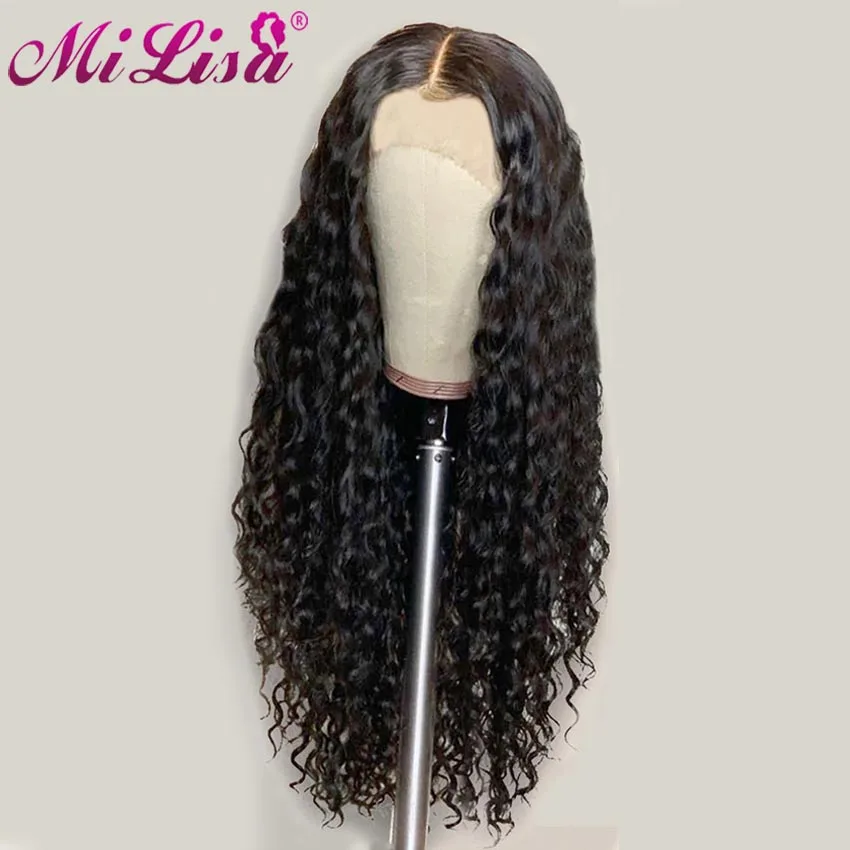 

8- 26 inch Peruvian Deep Wave Lace Frontal Wig With Baby Hair 13x4 Lace Front Human Hair Wigs Pre Plucked For Women Remy Mi Lisa