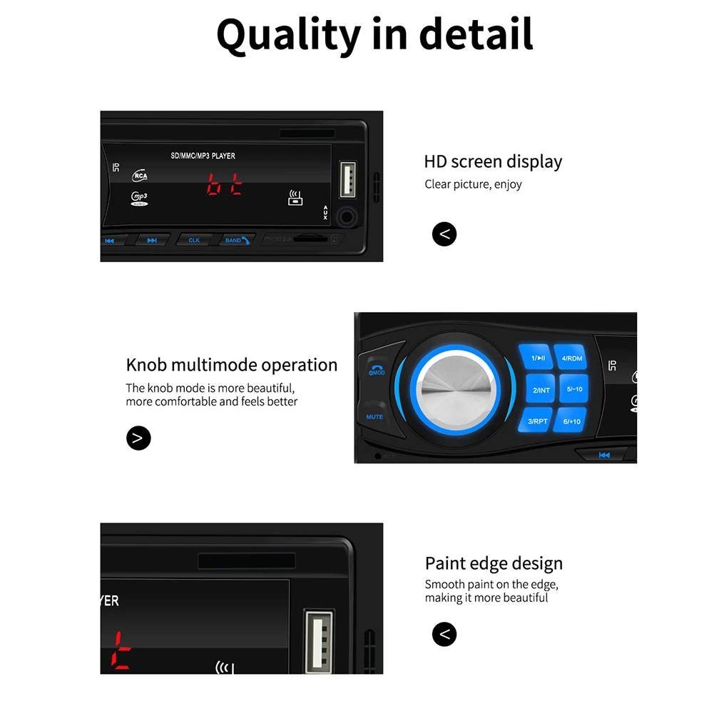 Автомобильный MP3-плеер 12V автомобильный Bluetooth стерео аудио FM радио Hands-free AUX USB mp3 плеера фм модулятор трансмиттер משדר בלוטוס