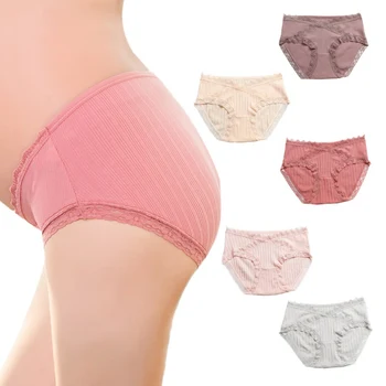 

22 Colors Warm Maternity Underwear Pregnant Low Mid Wais Panties Soft Care Intimates Ultra-thin Seamless Briefs Underwear