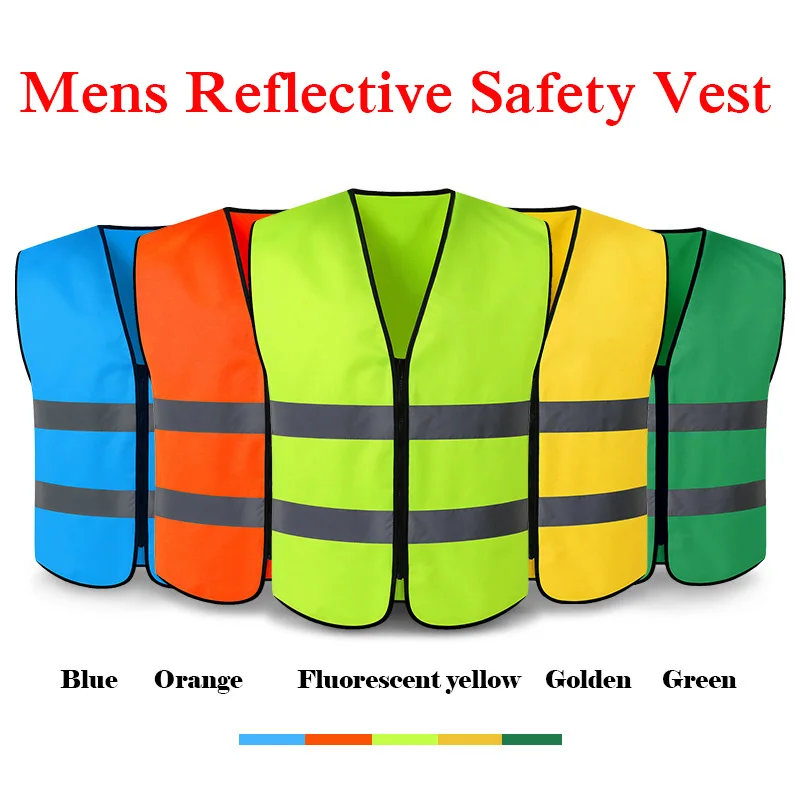 Светоотражающий флуоресцентный желтый жилет высокой видимости уличная защитная