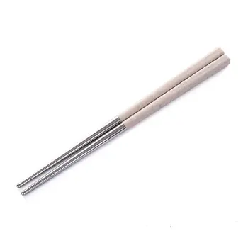 

Chinese Style Non-slip Kitchen Tool Tableware Chopsticks Stainless Steel Household Cooker 23cm Traditional