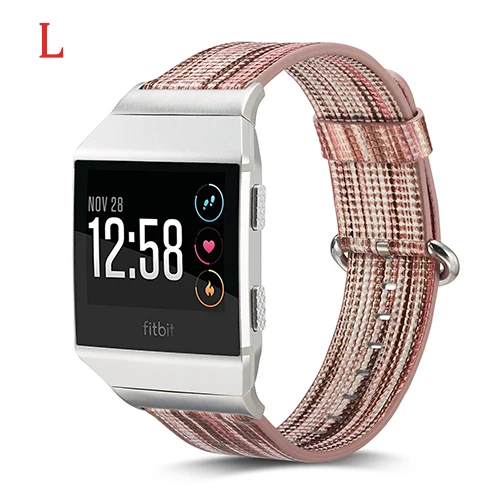 Кожаный ремешок для часов Ремешок Для Fitbit Ionic Смарт-часы ремешок цветной окрашенный ремешок спортивный сменный Браслет для Fitbit Ionic - Цвет ремешка: L