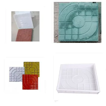 

DIY Square Garden Path Concrete Plastic Brick Mold Paving Propylene Pavement Walkway 27x27x4cm Garden Buildings Accessories