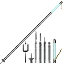 Светящиеся треккинговые палки из алюминиевого сплава для кемпинга, альпеншток, тактическая трость, палка для самозащиты, инструмент для выживания, кемпинга, туризма