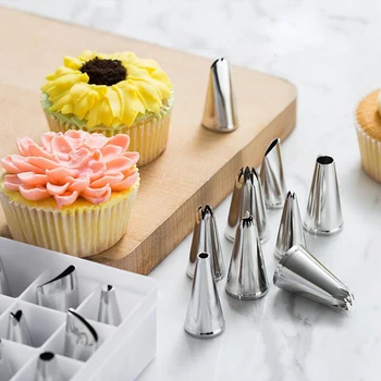 

Frost Candy Decorating Nozzle, Cup Cake Decorating Set, Cake Decorating Supplies, 24 Frosting Tip Nozzles