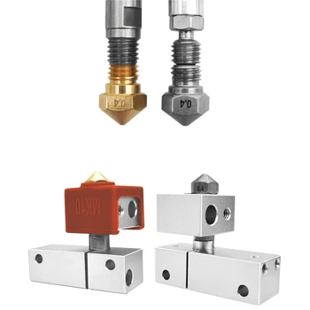 

3D Printer Part MK10 All Metal Hot End Kit with Cooling Heat Blcok 0.4mm Nozzel for Wanhao i3 Dupicator D4/I3/Dremel i3 Makerbot