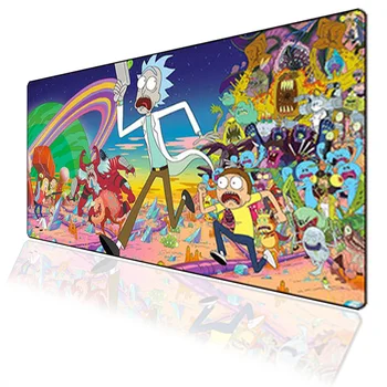 

600*300mm Large Soft Anime Rick Morty Computer MousePad Locking Edge Gamer Gaming CSGO Dota 2 Laptop Notebook Mouse Pad Muismat