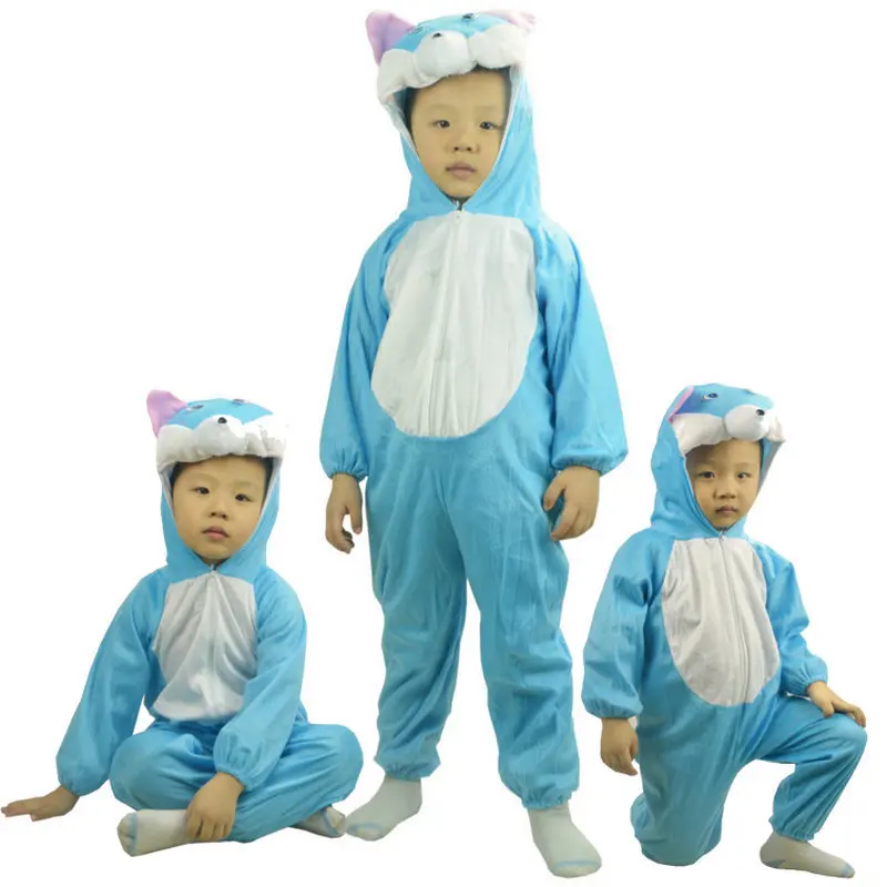 Хэллоуин Шар для макияжа вечерние рисунок одевания цельная Детская футболка с забавным мультипликационным принтом «синий кот животных