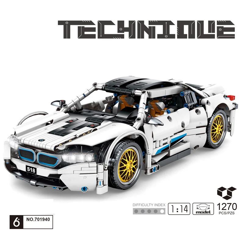 

Technics BM i8 немецкий знаменитый бренд мечта автомобиль moc строительный блок сборка модели кирпичей Обучающие игрушки коллекция для мальчиков подарки