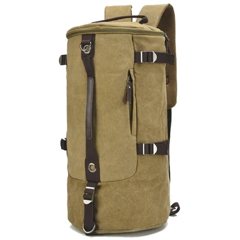 

Men's Vintage Backpack Canvas Duffel Convertible BagSpace 3 in 1 Shoulder BackPacks for Travelling