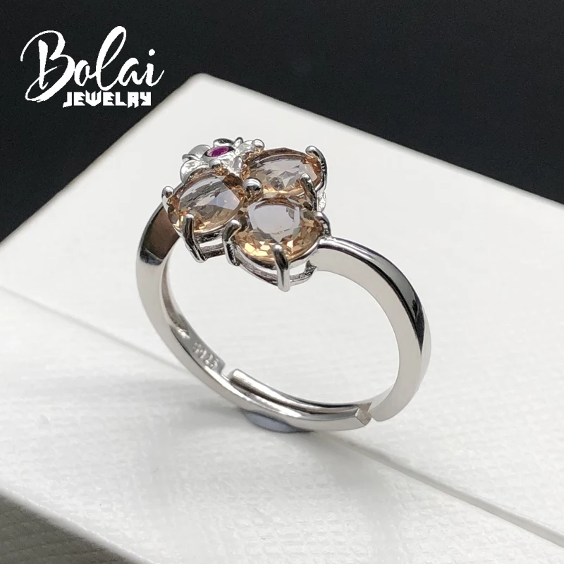 Bolaijewelry, Zultanite кольца, создаваемые цвет, изменение драгоценных камней 925 стерлингового серебра маленький цветок дизайн ювелирных изделий для девочек