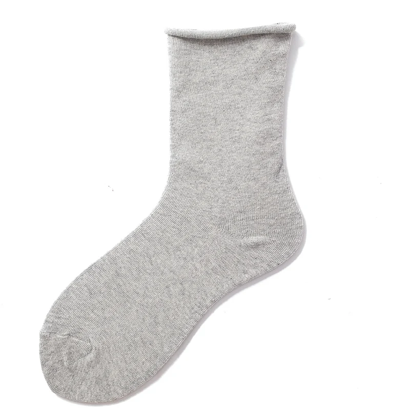 light grey Сапоги до бедра высокие носки гетры коттоновые носки ворс Носки теплые носки на осень и зиму в стиле «хип-хоп» в Корейском стиле; ins; Черный и белый цвета - Цвет: light grey