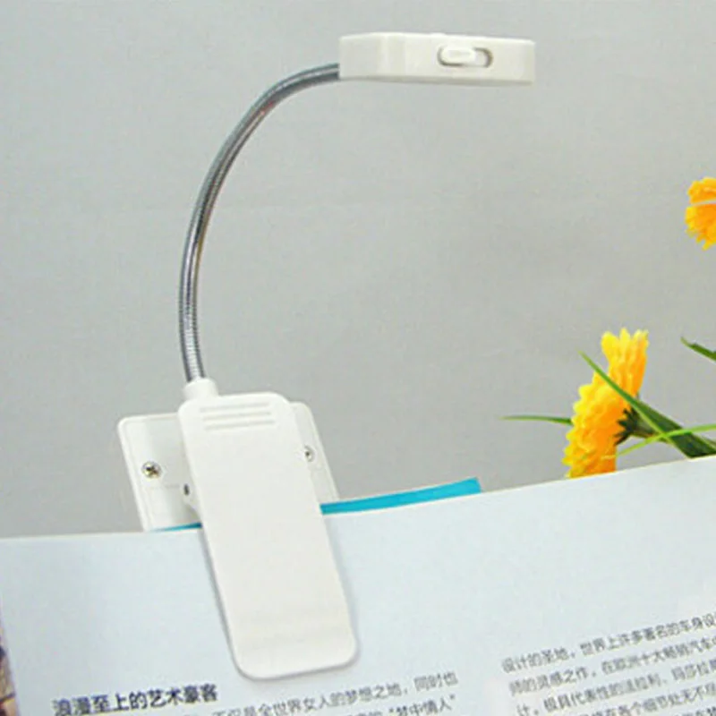 Mini Camping Lamps Solar LED Book Light Clip Multi-Use Adjustable Led Table Lamp For Music Stand or Book Reading Light