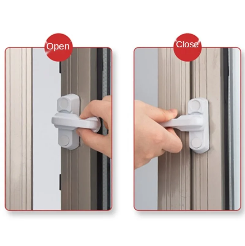 Zinc Alloy Window Lock Child Security Door Sash Safety Lever Handle Sweep Latch for Plastic steel sash jammer casement Hardware