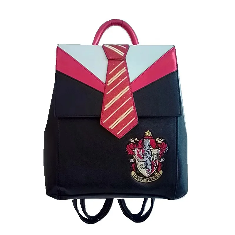 

2019 New Gryffindor Badge Tie Backpack Slytherin Cosplay Halloween Costume Teenages Fashion Backpack Magic College Travel Bag