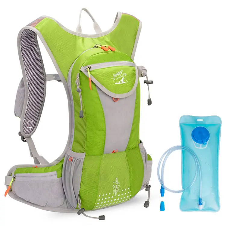 Уличный гидрационный рюкзак для кемпинга, походов, походов, верховой езды, бега, спортивная сумка для воды на открытом воздухе, мягкая фляга, контейнер - Цвет: Green-0