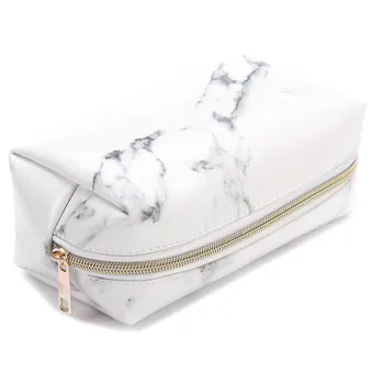 

Marble Quality PU Leather Pencil Case School Supplies Stationery Pen Pencil Bag Zipper Large Capacity Makeup Bag Pen Box Pouch