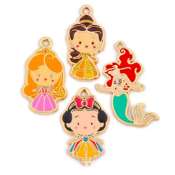 

10pcs enamel mermaid charm for jewelry making and crafting earring pendant necklace and bracelet charm