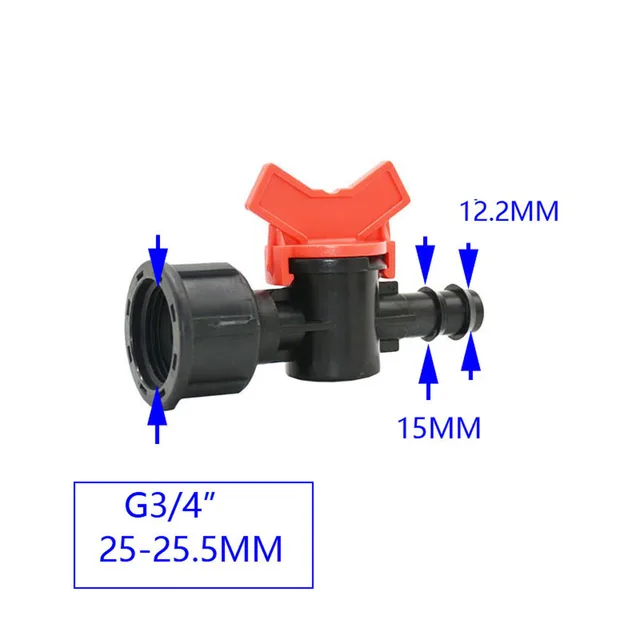 8 Mm/10 Mm/12 Mm/14 Mm/16 Mm/19 Mm Pe Tömlőkert Csap 1/2 3/4 Szál Öntözőszelep Használjon Kerti Tömlő Űrtartalmú Hordót - Image 2