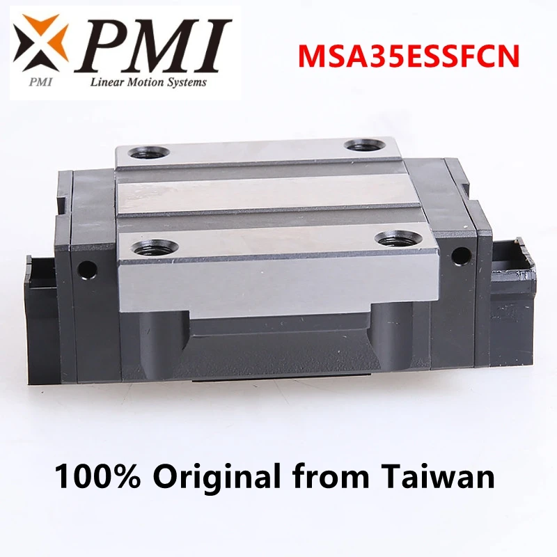 

4pcs Taiwan PMI MSA35E MSA35ESSFCN flange linear guide slider carriage block MSA35E-N bearing for CO2 laser machine CNC router