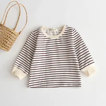 Рубашка для новорожденных девочек; хлопковая блузка с длинными рукавами для маленьких детей; удобные топы для маленьких мальчиков; детская рубашка; сезон весна-осень