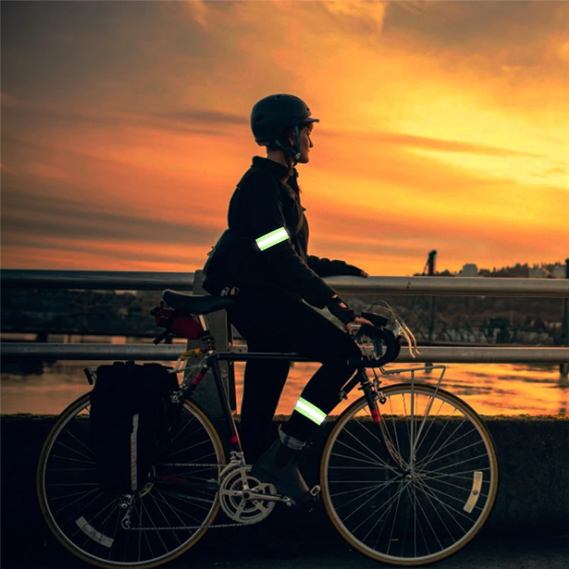 Description Picture 4 of itemCycling Reflective Strips 2pcs Running Fishing Warning Bike Safety Night Bicycle Bind Pants Hand Leg Strap Wrist Reflective Tape