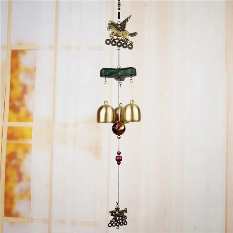 Колокольчиков колокола Медь 3xBells Открытый Двор Сад домашний Декор Орнамент