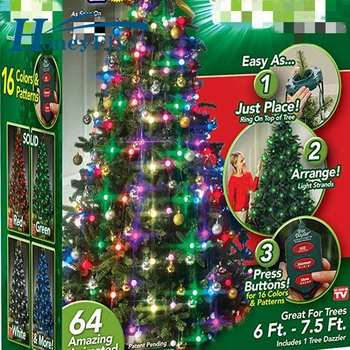 

HoneyFly Christmas Tree LED String Lights Colourful Changeable Twinkling Night Wedding Lamp Holiday New Year Decoration