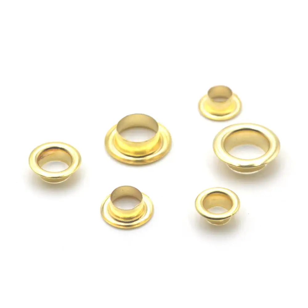 Eyelet Grommet Ring Kit Eyelet Grommet Ring Grommet Eyelet Kit Screw Back Eyelets 100sets Brass Material Gold 5mm 6mm 8mm Grommet Eyelet With Washer for Leather Craft Shoes Belt Cap Bag Diy Supplies
