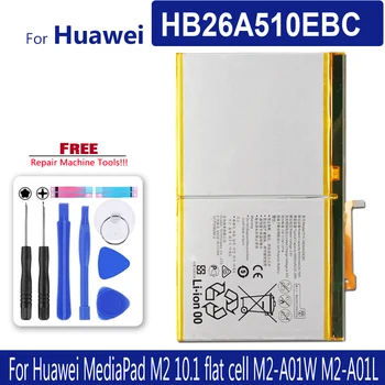 

New Battery HB26A510EBC For Huawei MediaPad M2 10.1 flat cell M2-A01W M2-A01L Media Pad M2 10.1/A01W/A01L Tablet