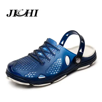 

High Quality Men Sandals Hole Shoes Flat Slippers Men Summer Shoes Lightweight Beach Sandals Men Soft Bottom Outdoor Handmade