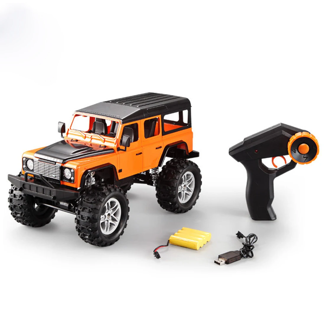 1:14 2,4G RC 4WD альпинистский автомобиль пульт дистанционного управления Внедорожник модель автомобиля игрушка для мальчика-оранжевый/зеленый - Цвет: Orange