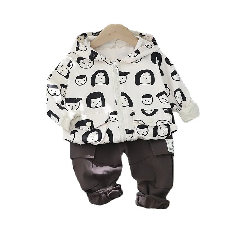 

New Autumn Toddler Casual Boys Clothing Spring Baby Girls Fashion Clothes Children Hooded Jacket Pants 2Pcs/Sets Kids Sportswear