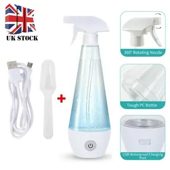 

1PC Portable USB Disinfection Sterilizing Hypochlorous Acid+Tap Water Disinfection Making Machine Spray Bottles Home Supplies