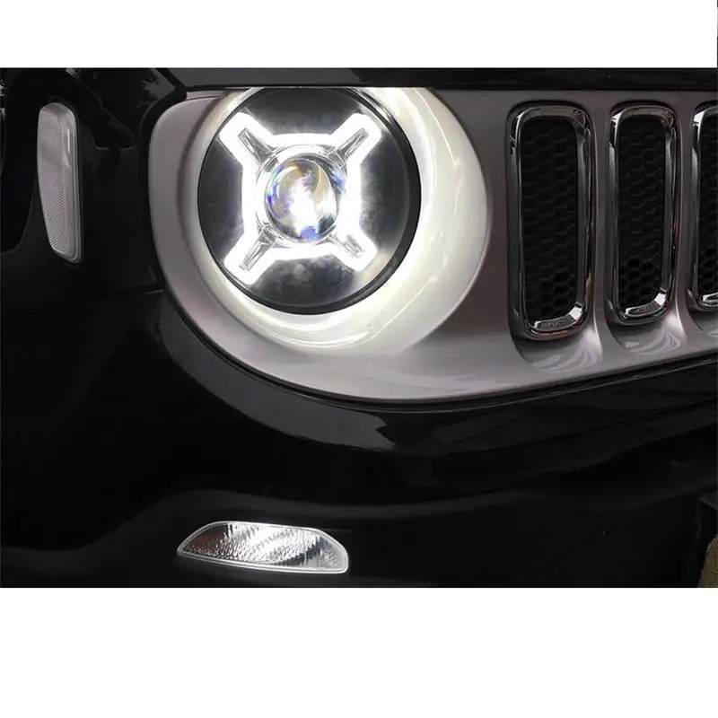 Боковой сигнал поворота наружный Luces Para Auto Assessoires Drl светодиодные ходовые огни автомобиля Освещение Фары 17 18 для JEEP Renegade