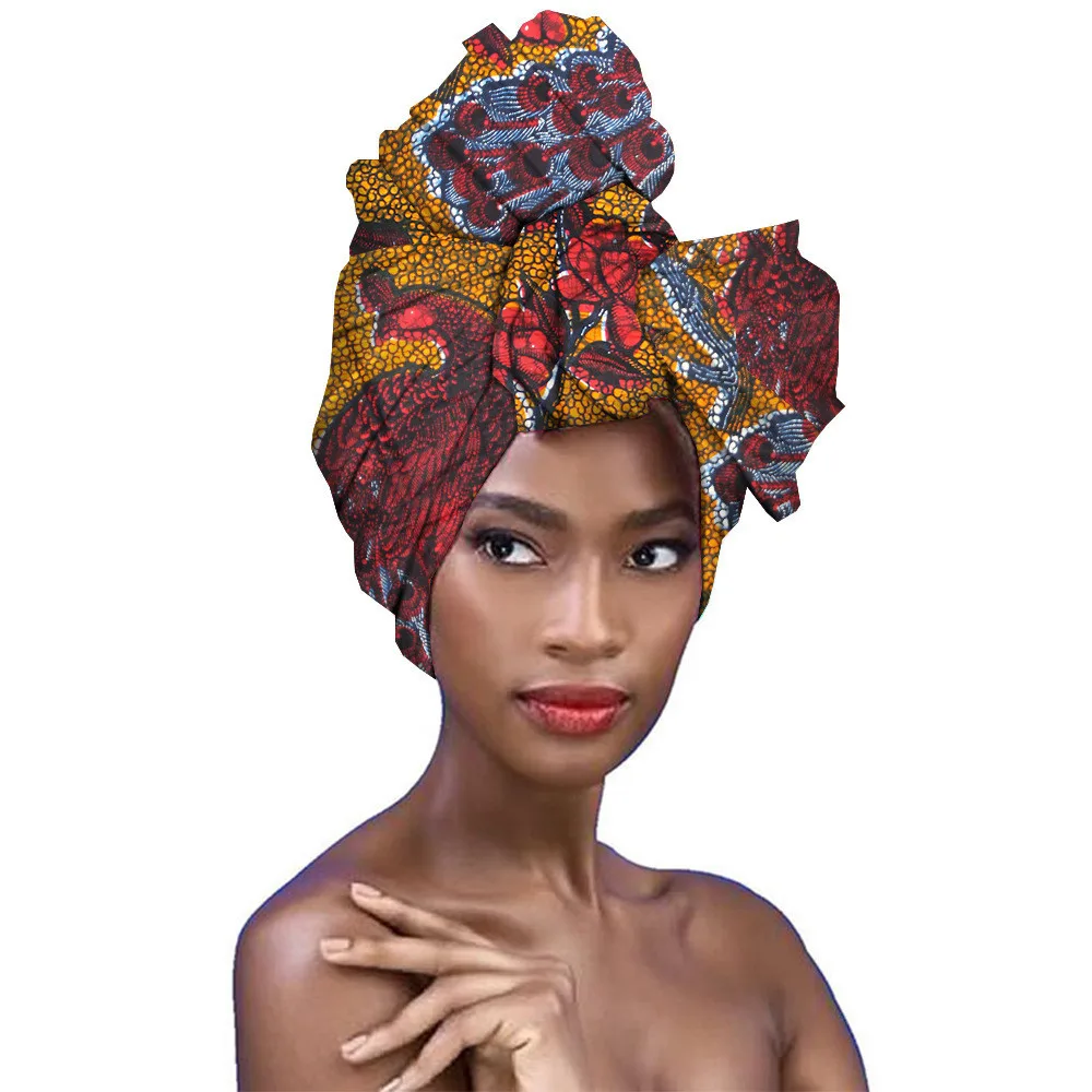 Тюрбан в африканском стиле женские аксессуары для волос шарф обернутый головной тюрбан Женские аксессуары для волос шарф шляпа Головной убор длинный хвост шапка