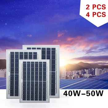 

40W 50W Solar Panel 6V Big Solar Cell Flexible IP65 Waterproof Protection Battery Charger Portable Exquisite Appearance