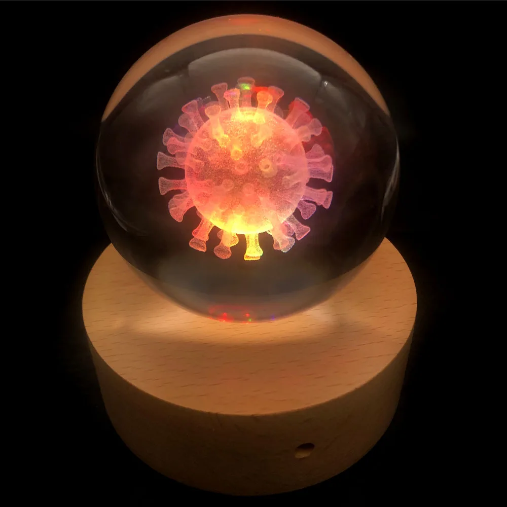 

Human virus model Cytopathic amplification demonstration model Popular science teaching Medical Model Night Light Free Shipping