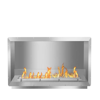 

48 inch Real fire stainless steel ethanol recessed bio fireplace frame firebox