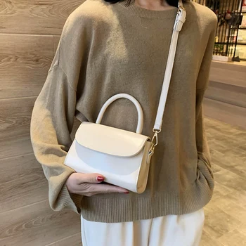 

Women Bag Female Crossbody Bags 2020 Small Chain Handbag PU Leather Hand Bag Ladies Designer With Handle Female Shoulder Bag